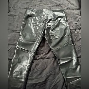 Black Faux Leather Leggings